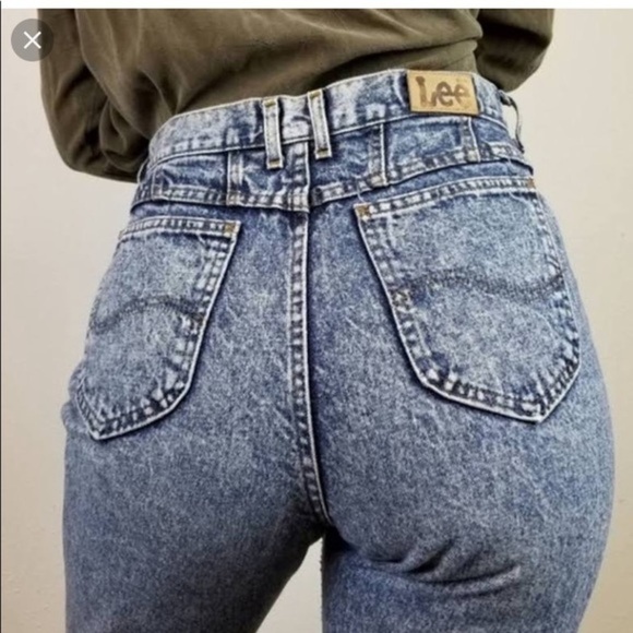 Vintage Lee High Waist Tapered Stone Wash 100% Cotton 10 Petite - Picture 14 of 14